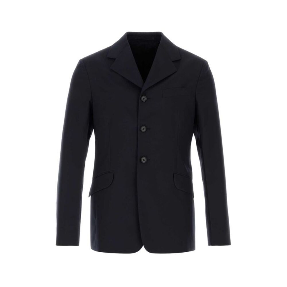 Jil Sander Men Navy Blue Wool Blazer